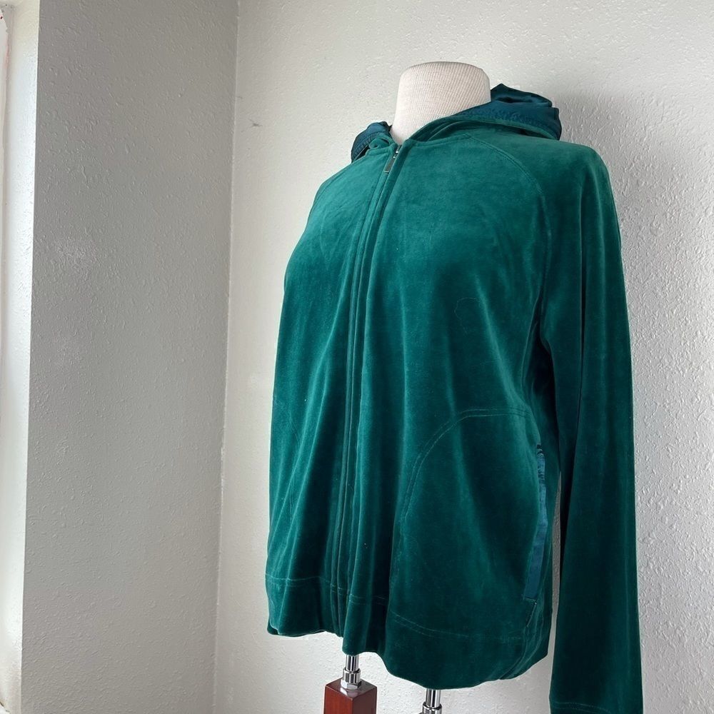 NWT Liz Claiborne Velvet Zip Up Hoodie - Picture 2 of 5